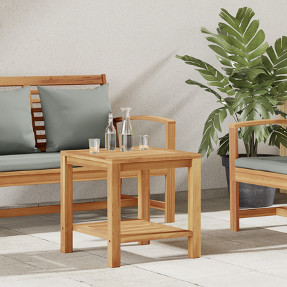Coffee Table with Storage Brown 45 x 45 x 45 cm Solid Teak Wood