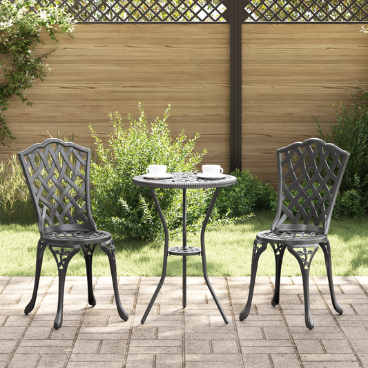 Garden Chair 2 pcs Black 39 x 40 x 87cm Aluminium