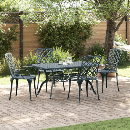 Garden Chair 4 pcs Green 61 x 60.5 x 93cm Aluminium