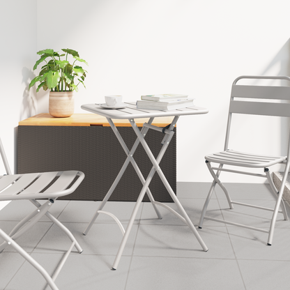 Bistro Table Beige 55 x 55 x 72.5 cm Powder-coated Steel