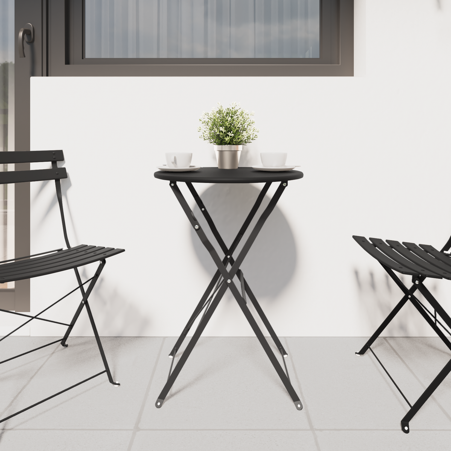 Bistro Table Anthracite Ø 50 x 71 cm Powder-coated Steel