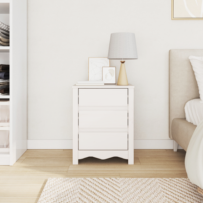 Coffee Table Drammen White 45 x 35 x 56 cm Solid Pine Wood