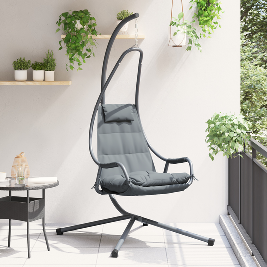 Hanging Egg Chair Folding Anthracite 94 x 107 x 196.5 cm Steel