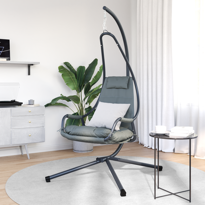 Hanging Egg Chair Folding Anthracite 94 x 107 x 196.5 cm Steel