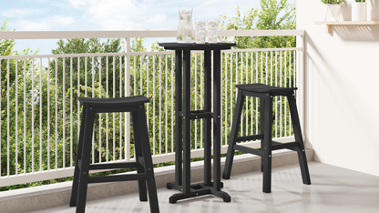 Bar Table Black 55 x 55 x 107 cm Polyethylene