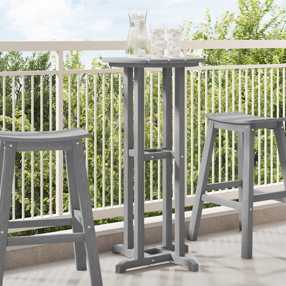 Bar Table Light Grey 55 x 55 x 107 cm Polyethylene