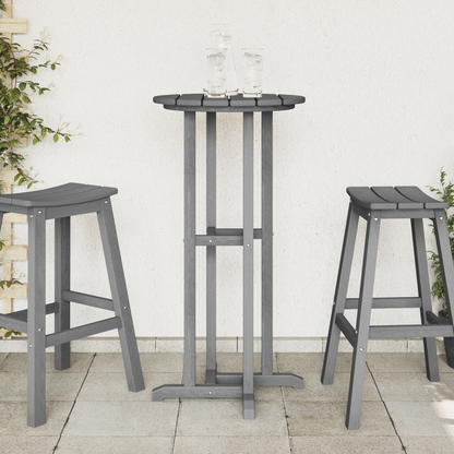 Bar Table Light Grey 55 x 55 x 107 cm Polyethylene