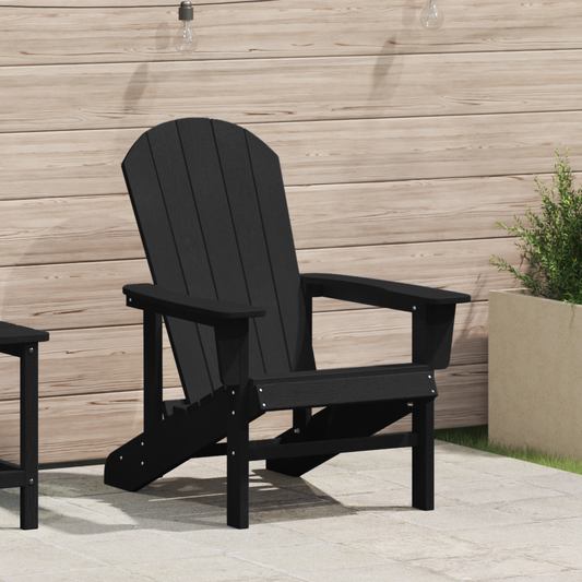 Adirondack Chair Black 82 x 74 x 92 cm HDPE