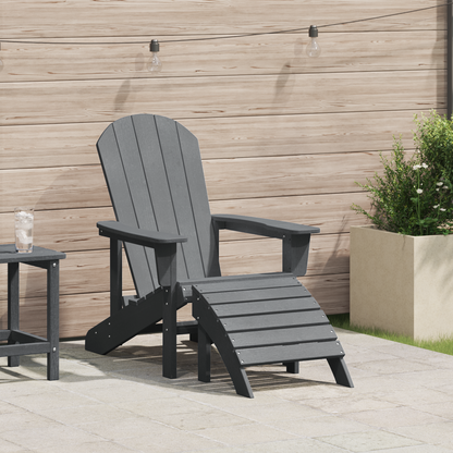 Adirondack Chair Light Grey 82 x 74 x 92 cm HDPE