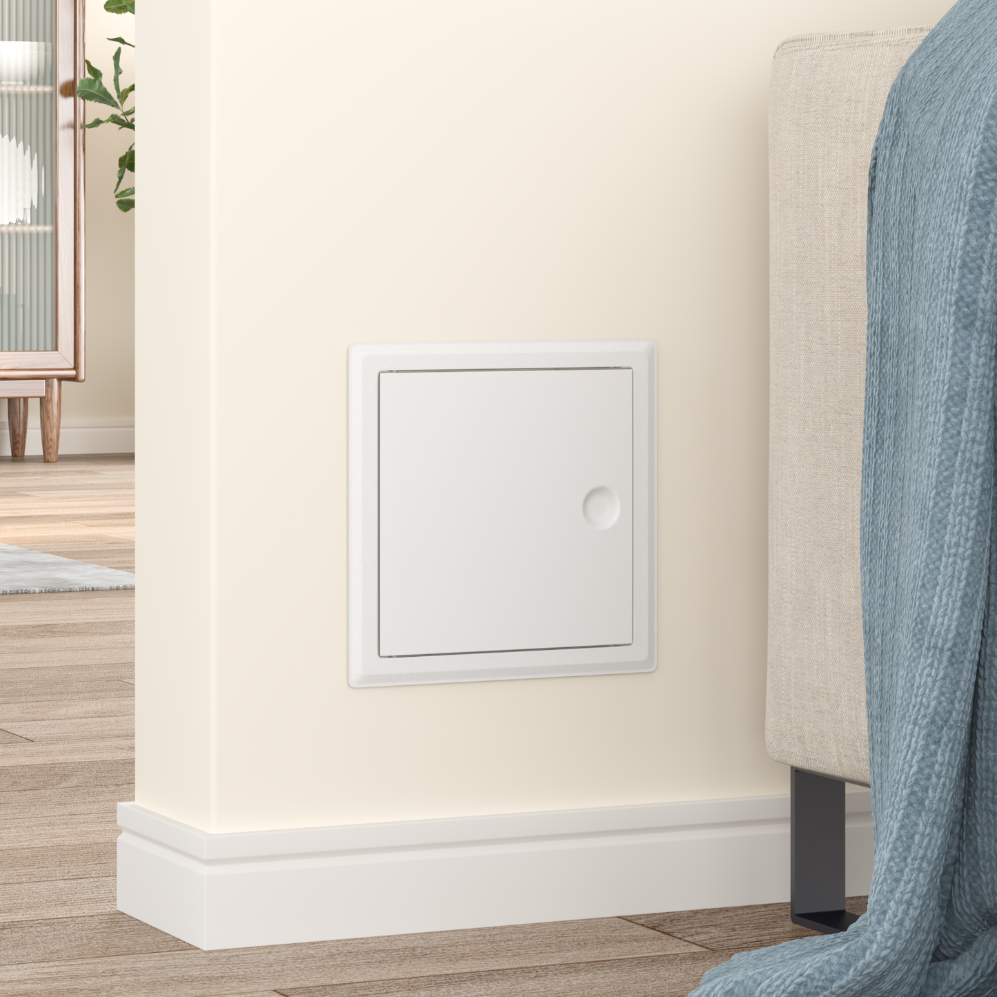 Access Panel 2 pcs White 23 x 23 x 3 cm Steel