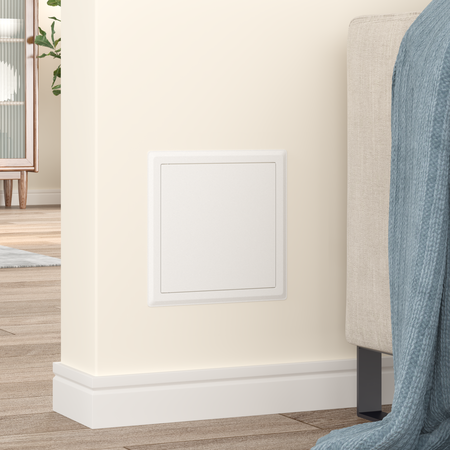 Access Panel 2 pcs White 23 x 23 x 3 cm Steel
