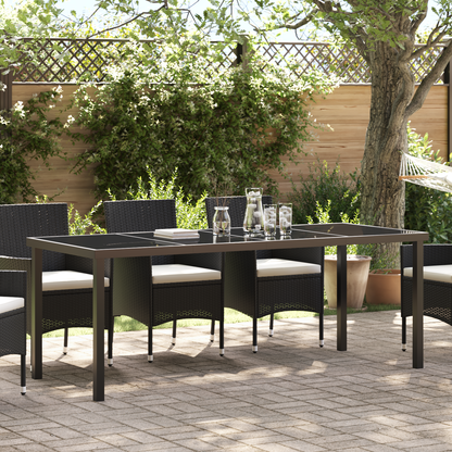 Garden Table Black 200 x 80 x 73 cm Metal