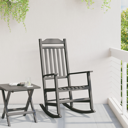 Rocking Chair Black 84 x 65 x 114 cm Resin