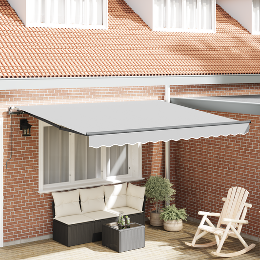 Awning Frame Manual Anthracite 3 x 2.5 m Aluminium