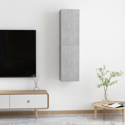 2 pcs Concrete Grey Engineered Wood