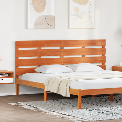 Headboard Wax Brown 200.5 x 3 x 80 cm Solid Pine Wood