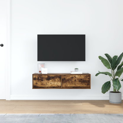 TV Cabinet Smoked oak 100 x 31 x 25.5 cm Engineered wood