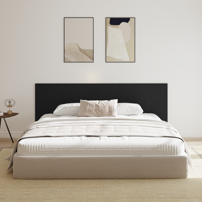 Bed Headboard Black Oak 240 x 1.5 x 80.5 cm Engineered Wood