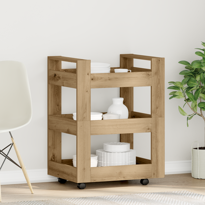 Kitchen Trolley Artisan Oak 60 x 45 x 80 cm Engineered Wood