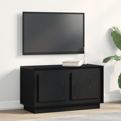 TV Cabinet Black oak 80 x 35 x 45 cm Engineered wood