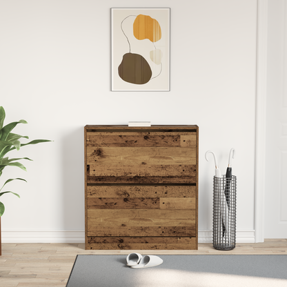 Shoe Cabinet Old Wood 80 x 21 x 87.5 cm Engineered Wood