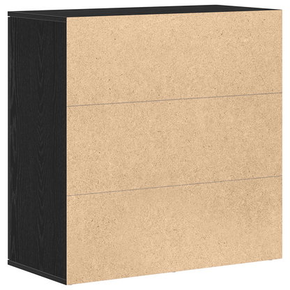 Sideboard Black Oak 79 x 38 x 80 cm Engineered Wood
