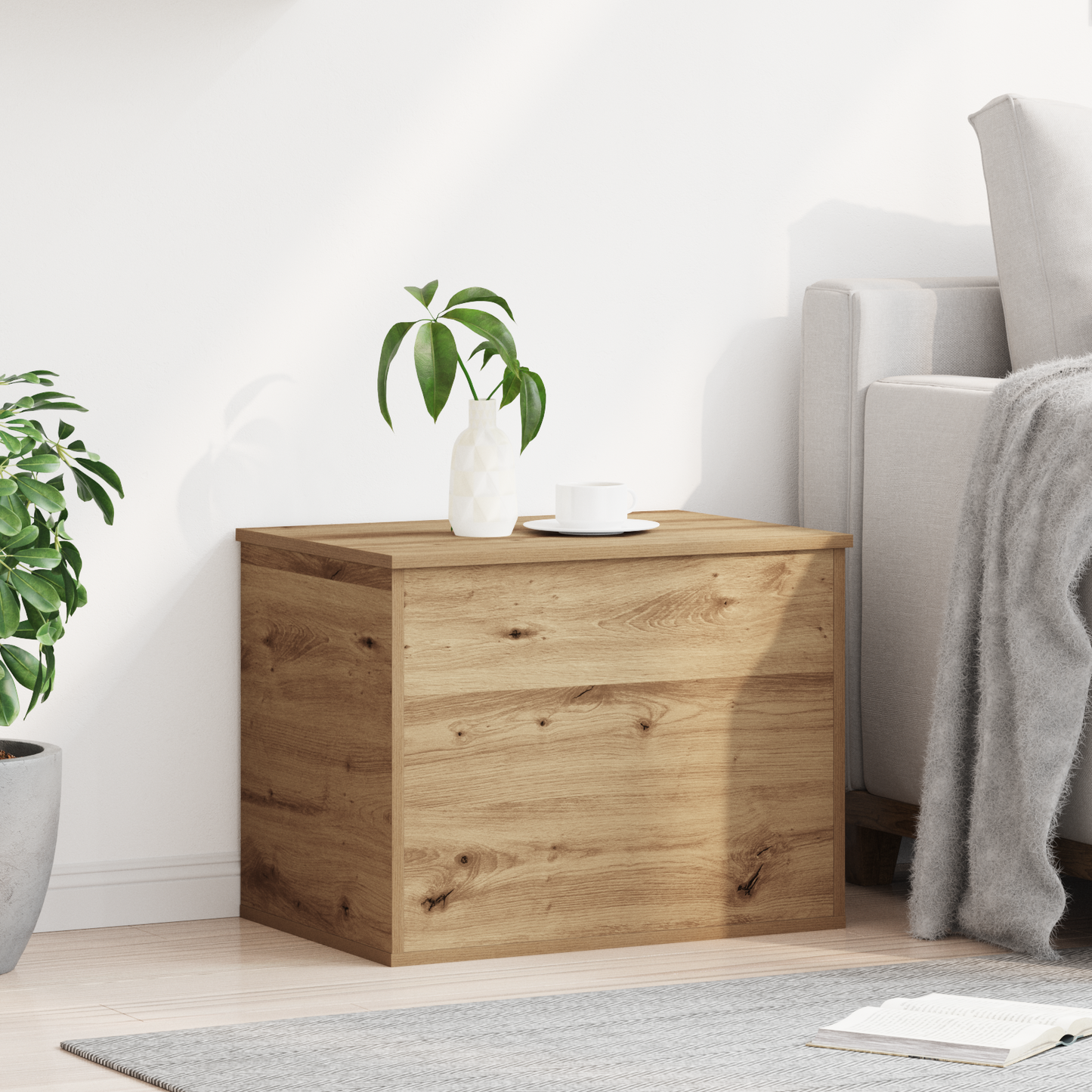 Storage Box Artisan oak 60 x 42 x 46 cm Engineered Wood