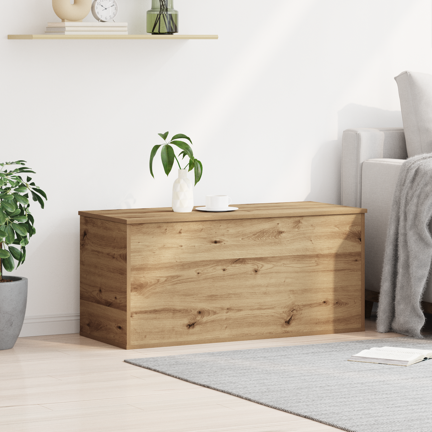 Storage Box Artisan oak 100 x 42 x 46 cm Engineered Wood