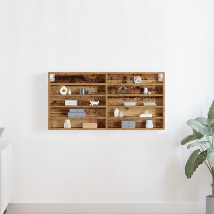 Display Cabinet Old Wood 100 x 8.5 x 50 cm Engineered Wood