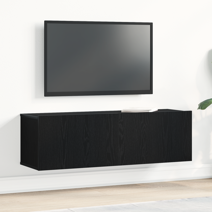TV Cabinet Black Oak 100 x 30 x 30 cm Engineered Wood