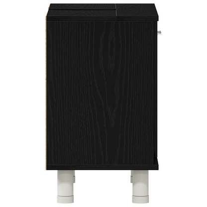 Bathroom Cabinet Black Oak 60 x 32 x 54 cm Engineered Wood