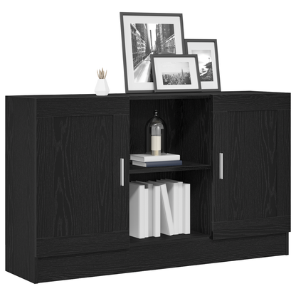 Sideboard Black Oak 120 x 30.5 x 70 cm Engineered Wood