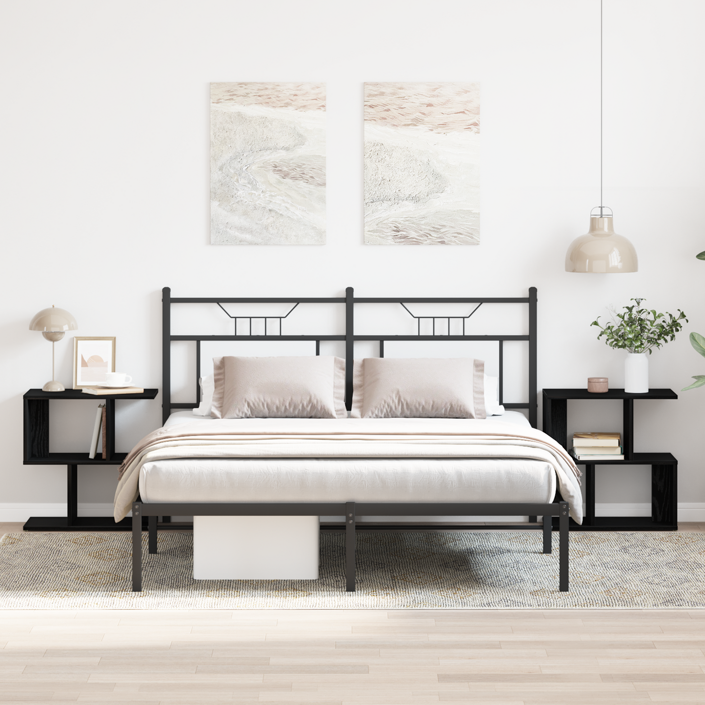 Bedside Cabinet 2 pcs Black Oak 50 x 30 x 51,5 cm