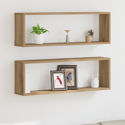 Wall Shelves 2 pcs Artisian Oak 80 x 15 x 26 cm Engineered Wood