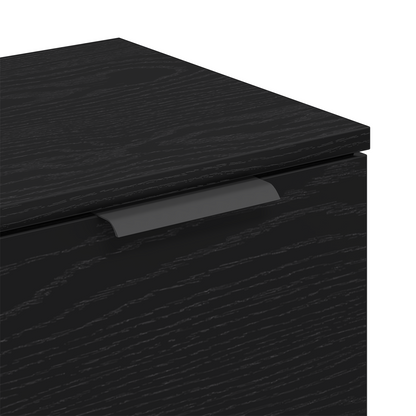 Sideboard Black Oak 60 x 30 x 70 cm Engineered Wood