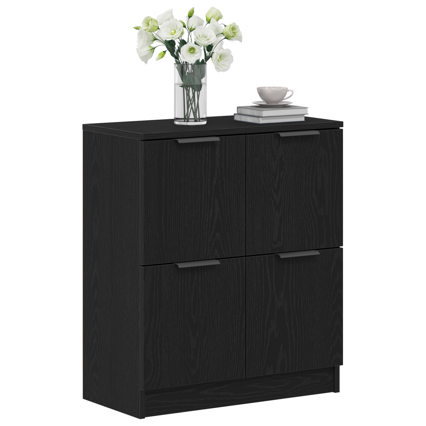 Sideboard Black Oak 60 x 30 x 70 cm Engineered Wood