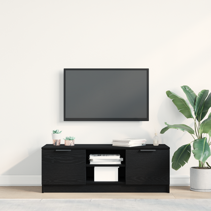 TV Cabinet Black Oak 102 x 32 x35.5 cm Engineered Wood