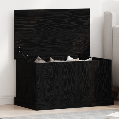 Storage Box Black oak 70 x 40 x 38 cm Engineered Wood