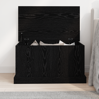 Storage Box Black oak 70 x 40 x 38 cm Engineered Wood
