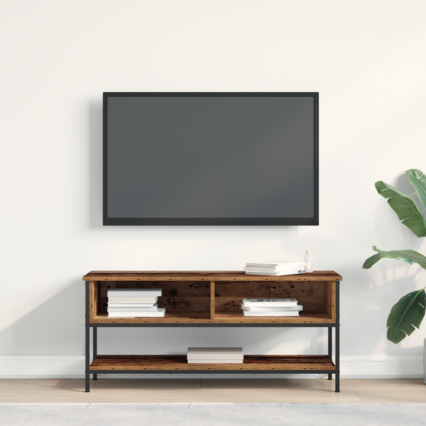 TV Cabinet Set Old Wood 100 x 35 x 45 cm Engineered Wood