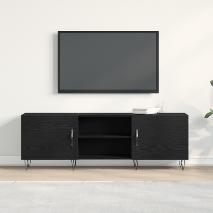 TV Cabinet Set Black Oak 150 x 30 x 50 cm Engineered Wood