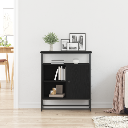 Sideboard Black Oak 69 x 35 x 80 cm Engineered Wood