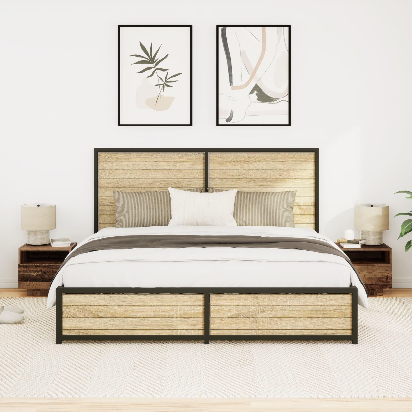 Bedside Cabinet 2 pcs Old Wood 40 x 39 x 37 cm Engineered Wood