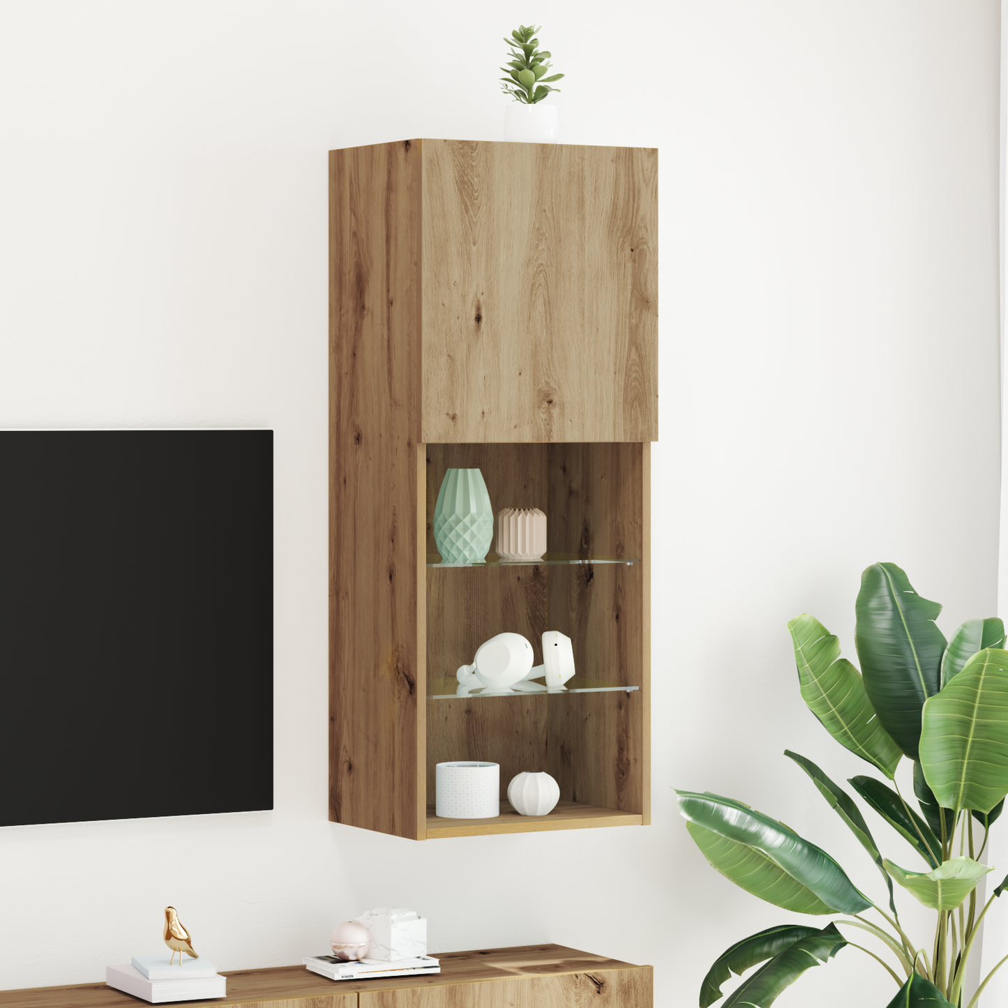 TV Cabinet Set Artisan Oak 40.5 x 30 x 102 cm Engineered Wood