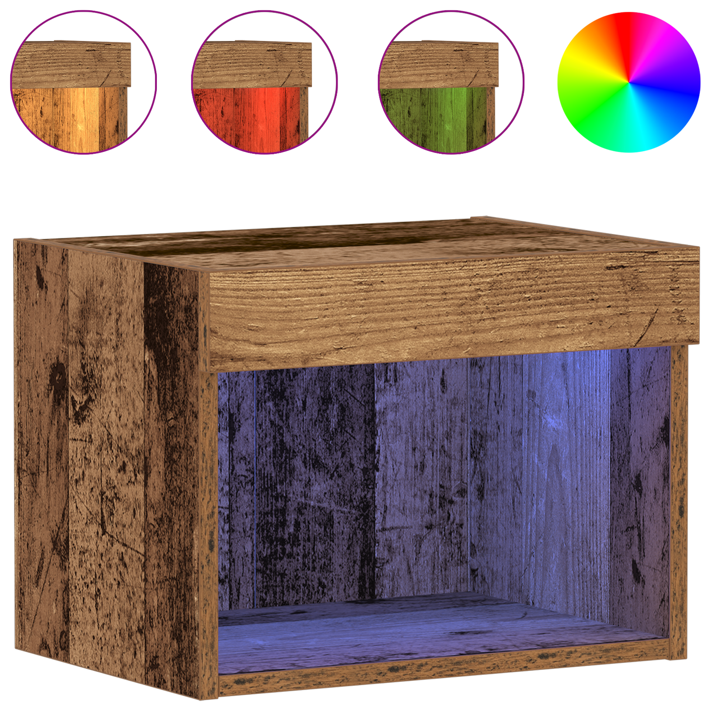 TV Cabinet Set 2 pcs Old Wood 40 x 30 x 30 cm Engineered Wood