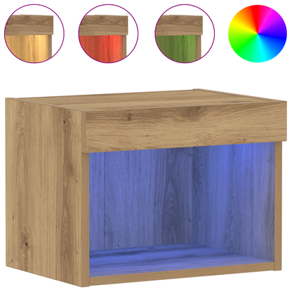 TV Cabinet Set with LED 2 pcs Artisan Oak 40 x 30 x 30 cm