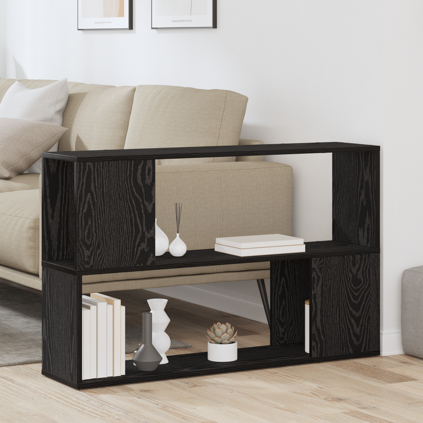TV Cabinet Set Black 100 x 24 x 63 cm Engineered Wood