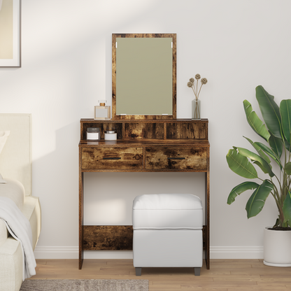 Dressing Table Smoked Oak 79 x 41 x 140 cm Engineered Wood