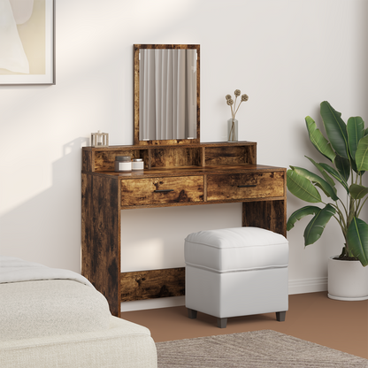 Dressing Table Smoked Oak 100 x 41 x 140 cm Engineered Wood