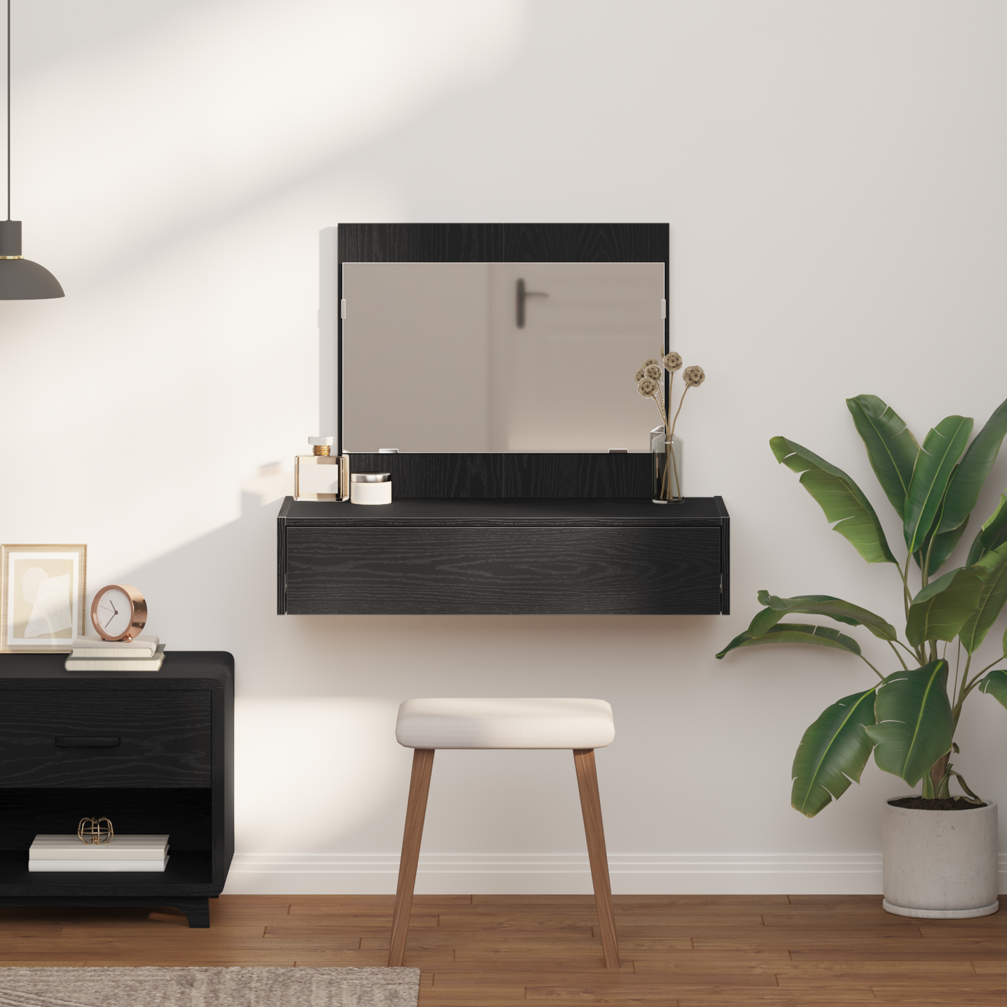Dressing Table Black 83 x 40 x 70 cm Engineered Wood